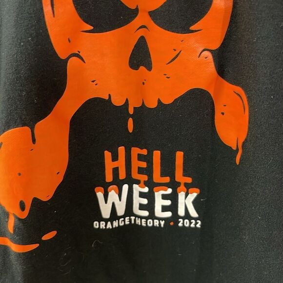 OrangeTheory Black and Orange Men’s Large Hell Week Graphic T-Shirt - Picture 3 of 5